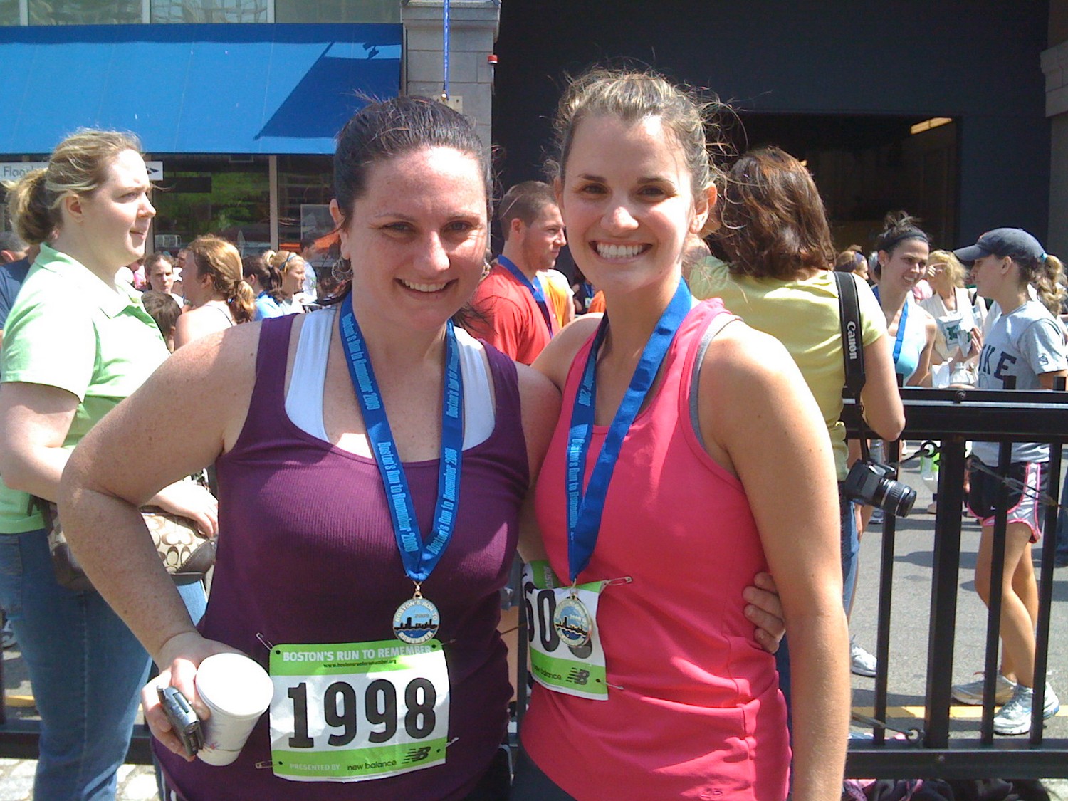 Tracie and I after Boston's Run to Remember Half Marathon
