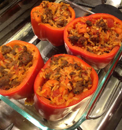 stuffed red peppers