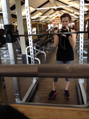 don't mind me creepin around the squat rack...can you tell i didn't want anyone to know i was taking a pic?