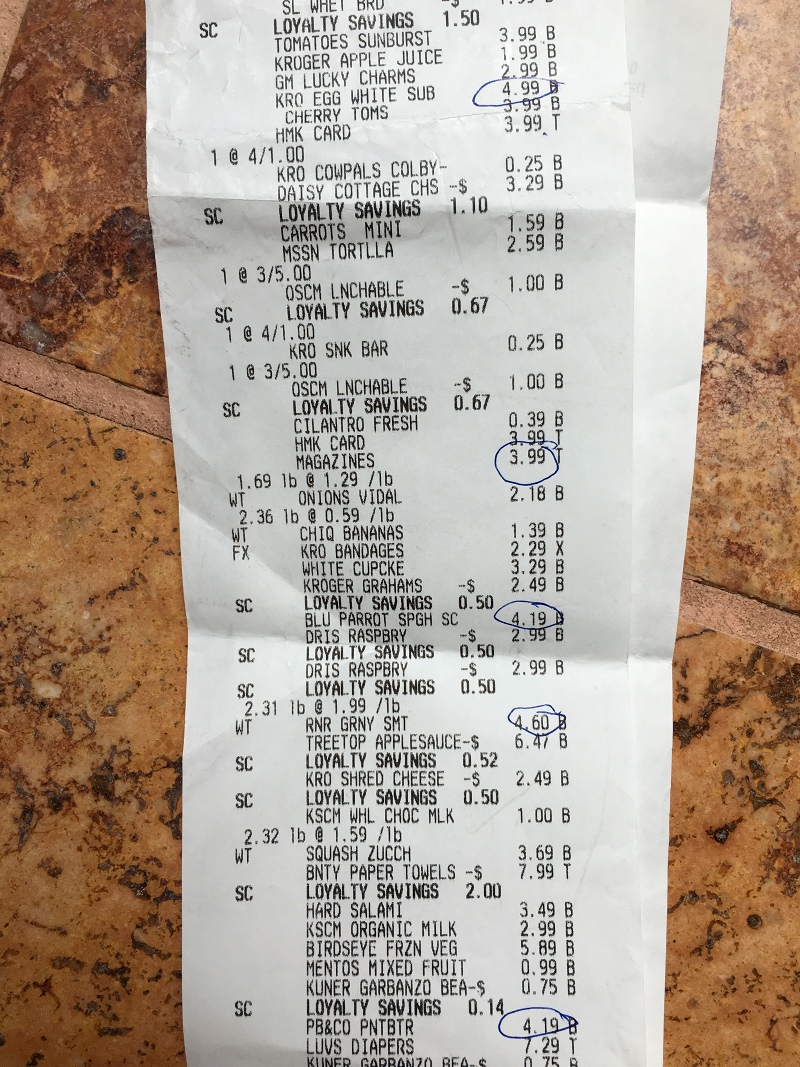 Groceryreceipt Healthy Hungry And Happy